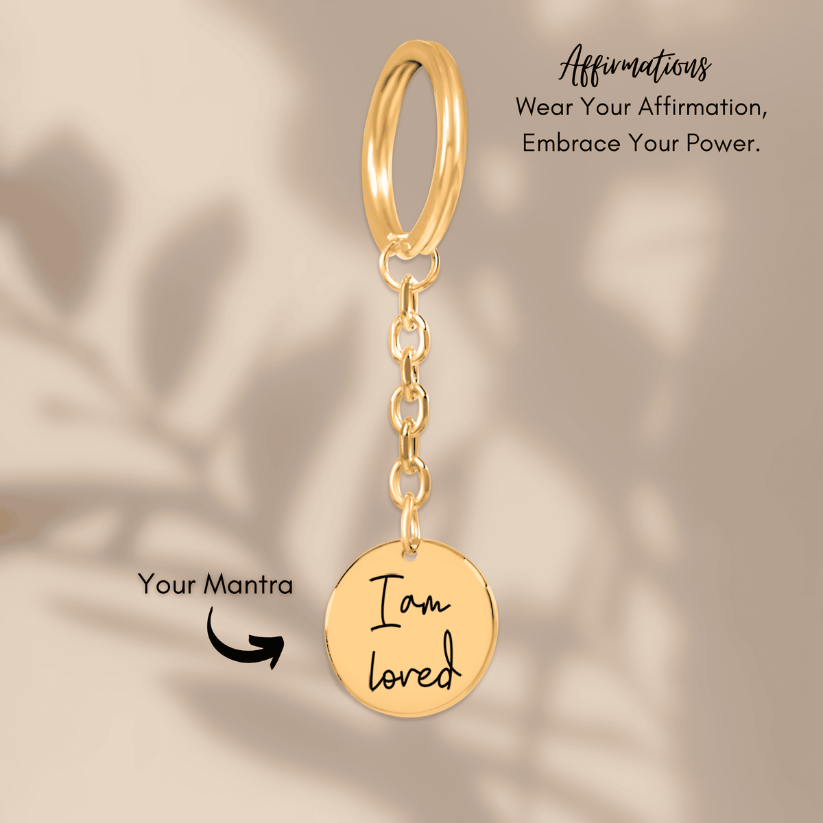 Affirmations Coin Keychains